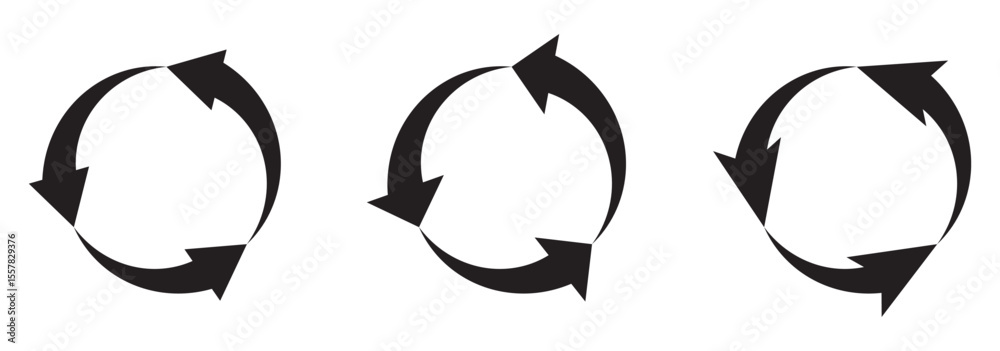 Fototapete circle arrow icon set. circular arrow icon, refresh, reload, rotation. Green recycle vector icon symbol. Repeat and reload icons set and arrow rotation circle