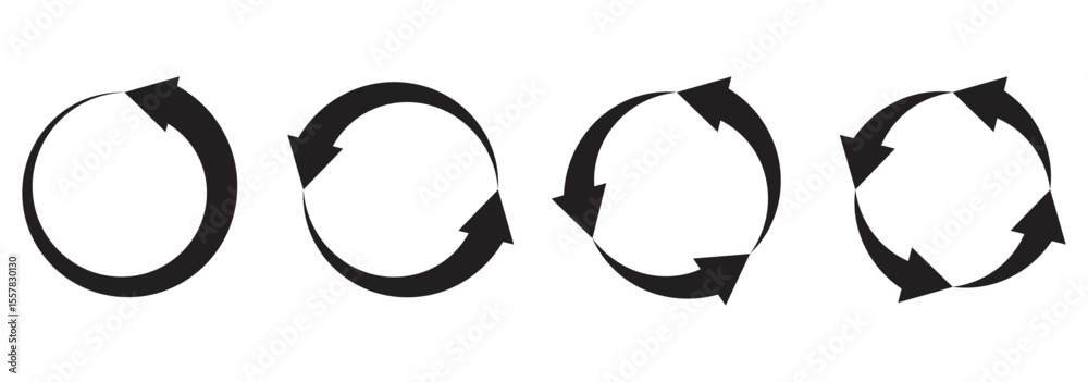 Fototapete circle arrow icon set. Blue circular arrow icon, refresh, reload arrow icon symbol sign. Blue Reload vector icon set. repeat vector. restart or reset sign. Repeat cycle symbol. Blue rotation arrow.