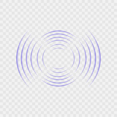 Wifi wave light effect. Png Radar sensor, beep technology, digital sign. Png Transparent neon circle symbol. wireless internet connection. Radar or sonar with wireless technology emitting