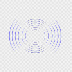 Wifi wave light effect. Png Radar sensor, beep technology, digital sign. Png Transparent neon circle symbol. wireless internet connection. Radar or sonar with wireless technology emitting