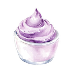 Hair Removal Cream, watercolor painting vector, isolated on a white background.