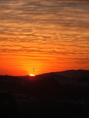 sunset in the mountains