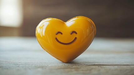 Fototapeta premium Liver health symbolized by a smiley face representing vitality and well-being in lifestyle imagery