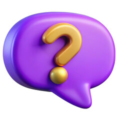Unveiling the riddle A gleaming question mark seeks answers within a vibrant purple speech bubble on