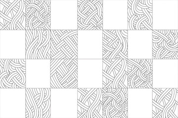Abstract checkered pattern of interwoven lines.

