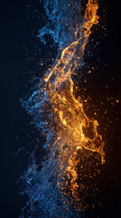 Fire and ice collide in a stunning, energetic burst of contrast