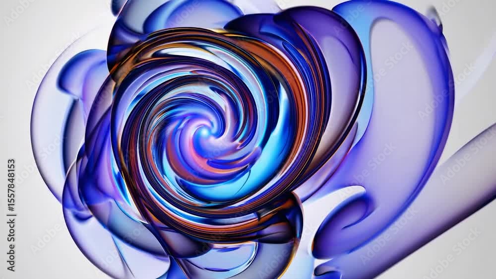 Poster colorful abstract shapes morphing and swirling dynamically, generating mesmerizing visual patterns f