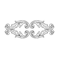 Ornate decorative vector illustration in minimalistic black and white design  