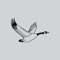 Goose Silhouette Logo Design