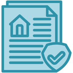 Insurance dual tone blue color, mini illustration icon. use for modern concept, print, UI, UX kit, web and app development. Vector related to risk management, business, finance.