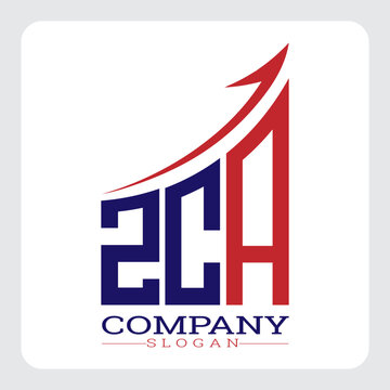 ZCA logo design, ZCA Company Logo Design Growth vector, ZCA Upward Arrow Business Success Logo vector, ZCA Corporate Branding Logo, ZCA simple and modern logo, ZCA business finance logo design, etc.