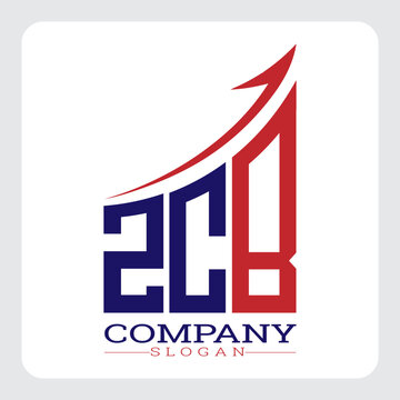 ZCB logo design, ZCB Company Logo Design Growth vector, ZCB Upward Arrow Business Success Logo vector, ZCB Corporate Branding Logo, ZCB simple and modern logo, ZCB business finance logo design, etc.