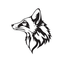 Fox head icon. Fox head silhouette. Fox head vector logo template concept illustration. Stylized fox logo.