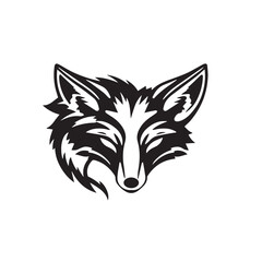 Fox head icon. Fox head silhouette. Fox head vector logo template concept illustration. Stylized fox logo.