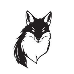 Fox head icon. Fox head silhouette. Fox head vector logo template concept illustration. Stylized fox logo.