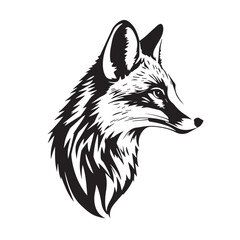 Fox head icon. Fox head silhouette. Fox head vector logo template concept illustration. Stylized fox logo.