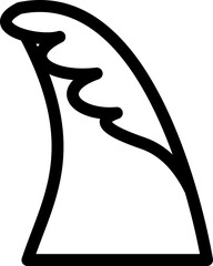 여름 바다 파도 라인아트 아이콘 벡터