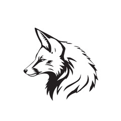 Obraz premium Fox head icon. Fox head silhouette. Fox head vector logo template concept illustration. Stylized fox logo.