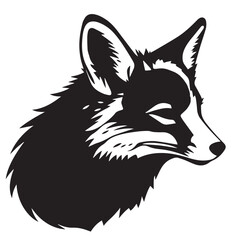 Fox head icon. Fox head silhouette. Fox head vector logo template concept illustration. Stylized fox logo.