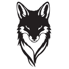 Fox head icon. Fox head silhouette. Fox head vector logo template concept illustration. Stylized fox logo.