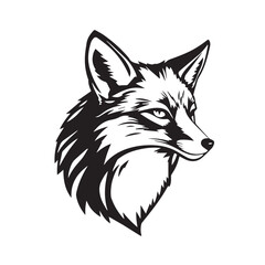 Fox head icon. Fox head silhouette. Fox head vector logo template concept illustration. Stylized fox logo.