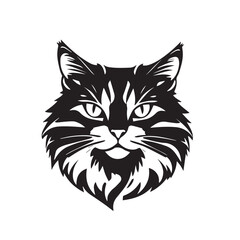 Cat head silhouette. Cat silhouette icon. Stylized Cat logo. Cat head icon.