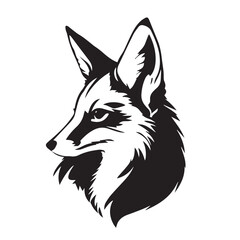 Fox head icon. Fox head silhouette. Fox head vector logo template concept illustration. Stylized fox logo.