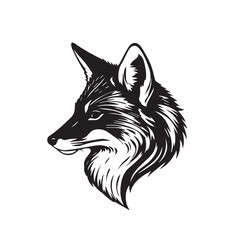 Fox head icon. Fox head silhouette. Fox head vector logo template concept illustration. Stylized fox logo.