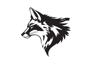 Fox head icon. Fox head silhouette. Fox head vector logo template concept illustration. Stylized fox logo.