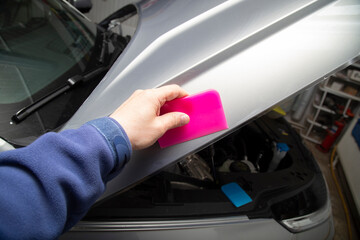 car paint protection film installing