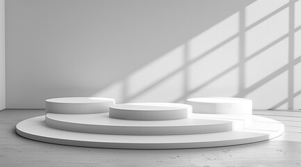 white podium on the wall