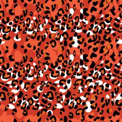Abstract modern leopard seamless pattern. Animals trendy background. Color decorative vector stock illustration for print, card, postcard, fabric, textile. Modern ornament of stylized skin.