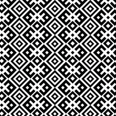 set of seamless geometric patterns, black and white geometric pattern, repeating motif, squares and diamond, smaller black and white segments, pixelated, design, overall effect, symmetrical