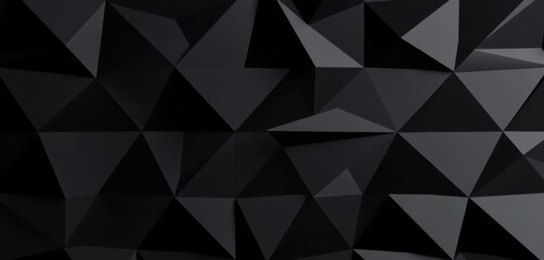 Sharp black triangles form an abstract geometric pattern , edgy, illustration, futuristic