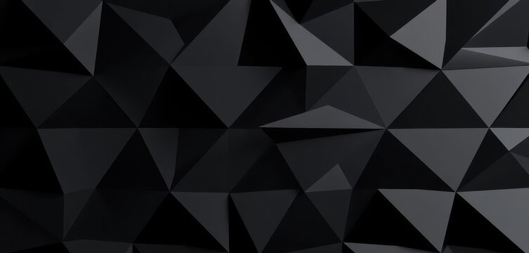 Sharp black triangles form an abstract geometric pattern , edgy, illustration, futuristic
