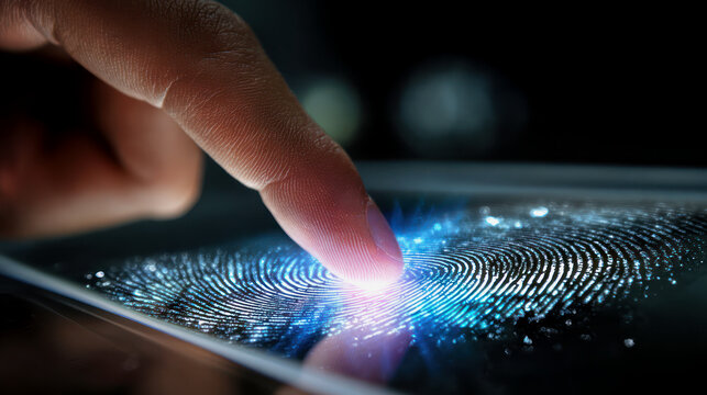 Touchscreen interaction with digital fingerprint technology