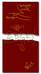 Torn Paper edges effect, worthy for an invitation or media/social media 