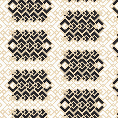 seamless geometric pattern, repeating pattern, mosaic-like, design, off-white or cream, tan or beige outline pattern, interconnected shapes, Overlaid, sophisticated, interlocking design, textured, 