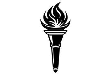 Classic Torch Vector Art for Olympic and Heritage Designs