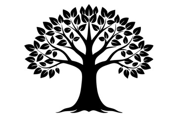 Sacred Bodhi Tree Vector Art for Meditation Themes