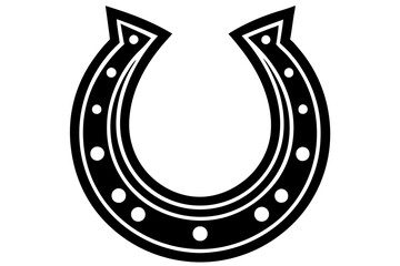Classic Horse Shoe Vector Illustration for Good Luck