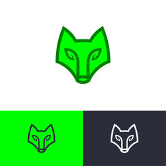 Bold Fox Logo with Leaf Eye – Strong Eco-Tech Identity with Nature Symbolism
