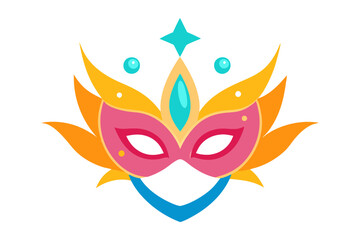 Shimmering Decorative Mask Representing Carnival Festivities