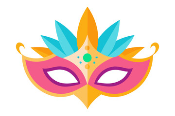 Glittering Decorative Carnival Mask in Bright Festive Colors