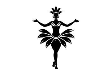 Fototapeta premium Energetic Samba Dancer Art for Carnival Event Designs
