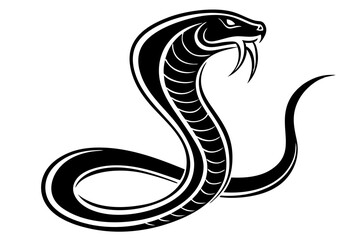 Fototapeta premium Majestic Naga Serpent Silhouette Drawing for Mythical Artwork