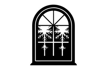 Frost Covered Window Icon for Wintertime Art