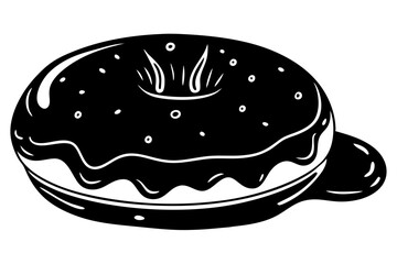 Traditional Sufganiyot Doughnut Vector for Jewish Holiday