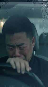 Sitting alone in parked car in the driveway unable to go inside and deliver the bad news to family