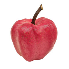 Vibrant rose apple on a clean Transparent background highlighting its unique texture and color, Rose apple in PNG background format
